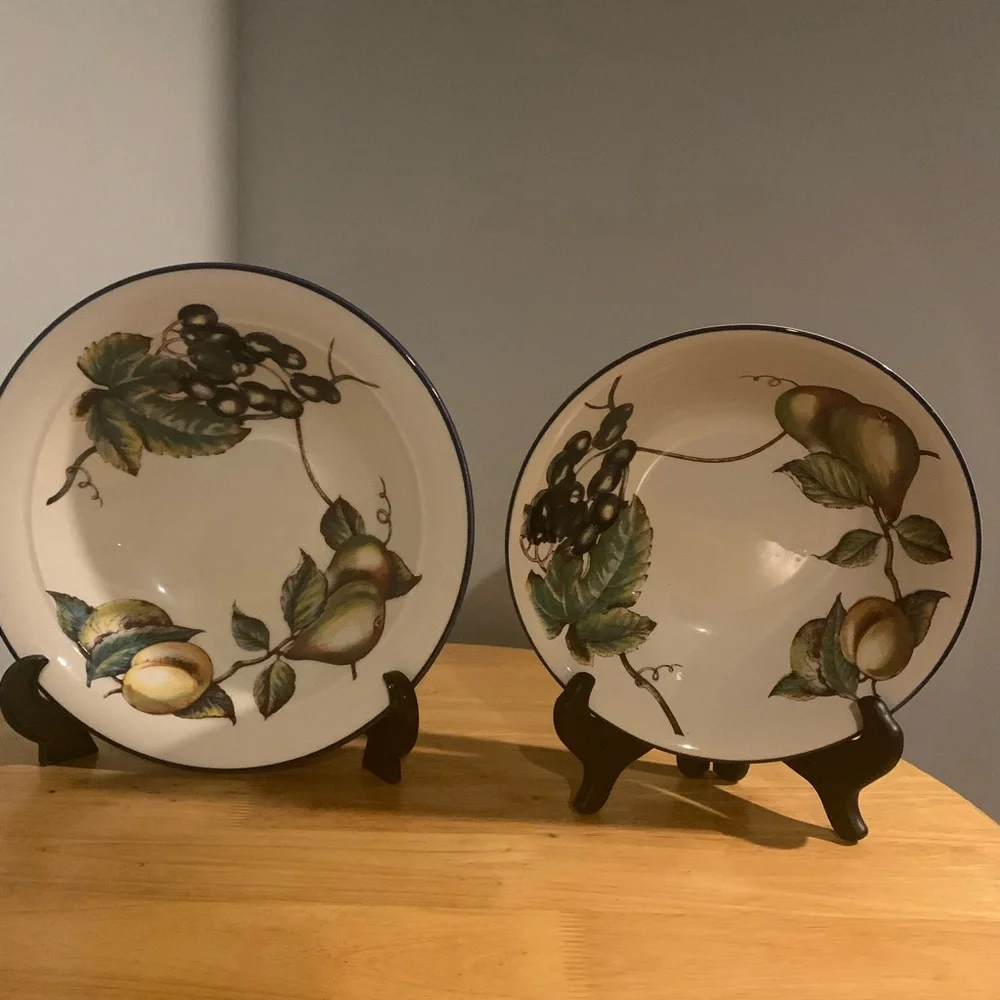 Two Pier 1 Macintosh Earthenware Serving Bowls